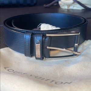 Brand New Black Louis Vuitton Epi Leather Belt